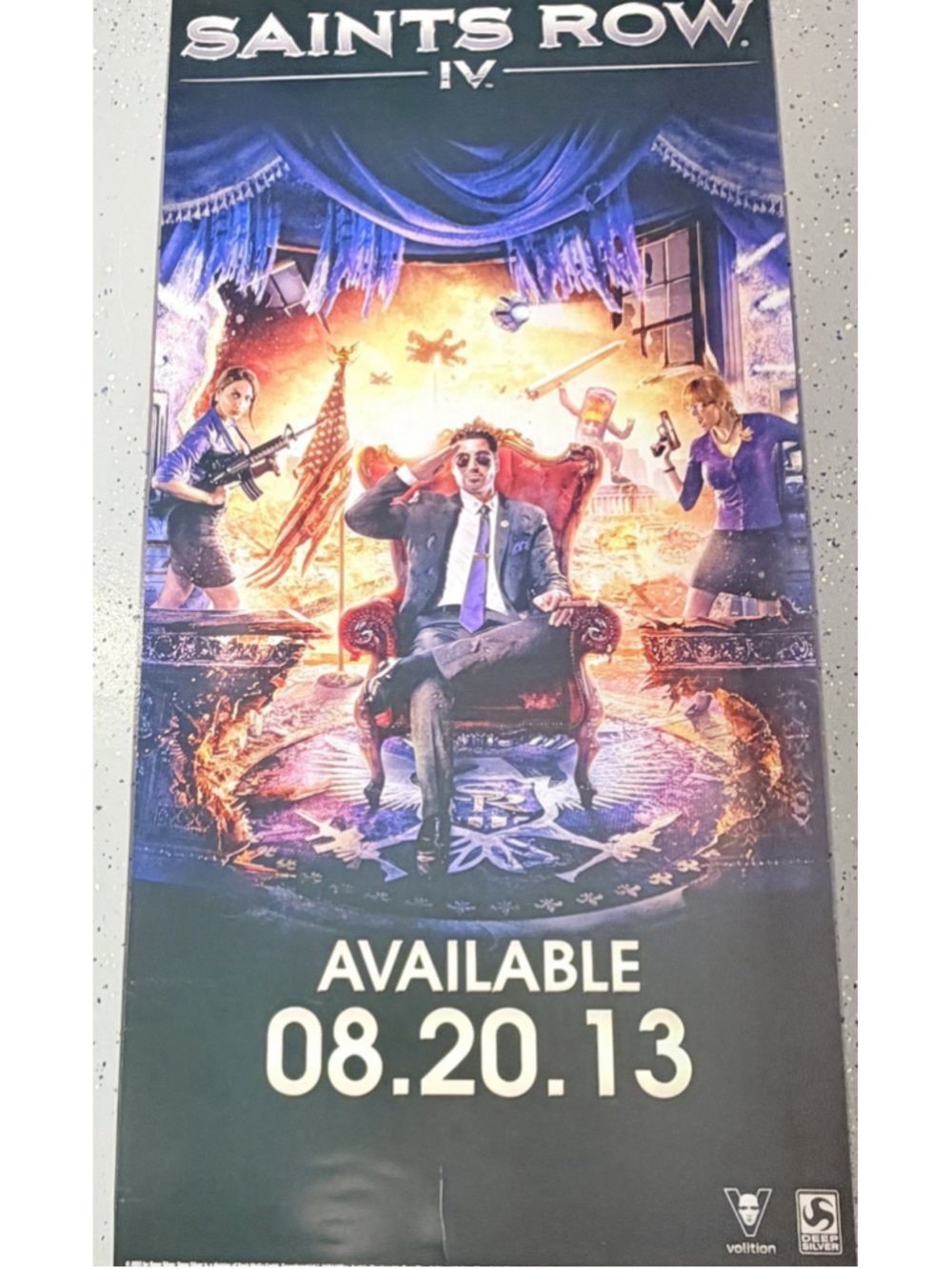 Saints Row IV Promo Poster 28x58 PVC Plastic Video Game Display
